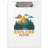 Ontdek meer – Retro Mountain & Forest Adventure Klembord (Voorkant)