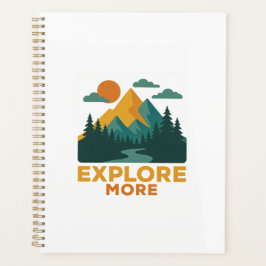 Ontdek meer – Retro Mountain & Forest Adventure Planner