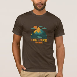 Ontdek meer – Retro Mountain & Forest Adventure T-shirt