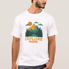 Ontdek meer – Retro Mountain & Forest Adventure T-shirt