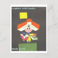 "Ontdek met Boeken"  Bibliotheek Poster