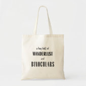 Ontdek met Wanderlust en Verrekijker Avontuur Tote Bag (Voorkant)