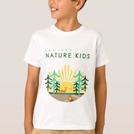 Ontdek Natuur met Kinder T-Shirt grafische kaarten (Voorkant)