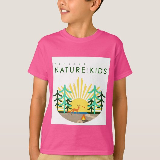 Ontdek Natuur met Kinder T-Shirt grafische kaarten (Voorkant)