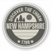 Ontdek New Hampshire - Design voor elke liefhebber Sticker (Voorkant)