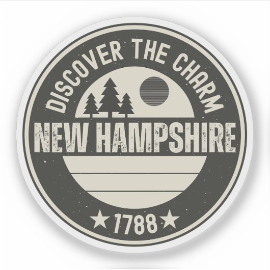 Ontdek New Hampshire - Design voor elke liefhebber Sticker (Voorkant)