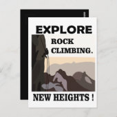 Ontdek New Heights Rock Climbing Briefkaart (Voorkant / Achterkant)