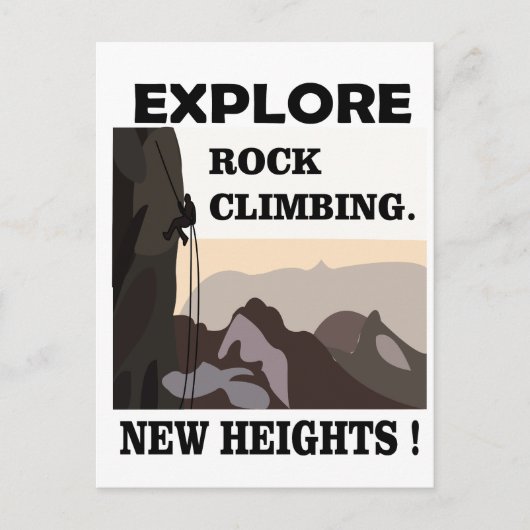 Ontdek New Heights Rock Climbing Briefkaart (Voorkant)