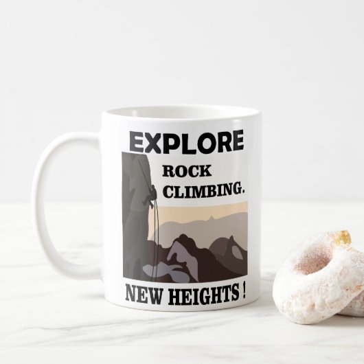 Ontdek New Heights Rock Climbing Koffiemok (Met donut)