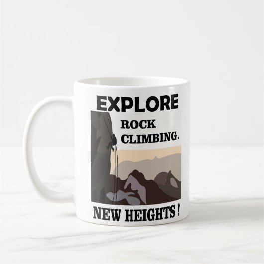Ontdek New Heights Rock Climbing Koffiemok (Links)