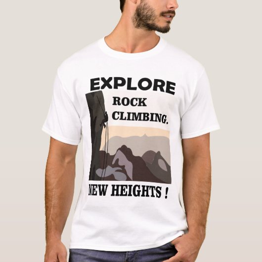 Ontdek New Heights Rock Climbing T-shirt (Voorkant)