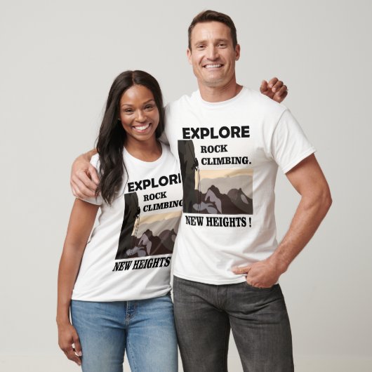 Ontdek New Heights Rock Climbing T-shirt (Unisex)