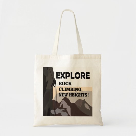 Ontdek New Heights Rock Climbing Tote Bag (Voorkant)