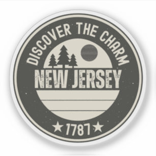 Ontdek New Jersey- Ontwerpen voor elke liefhebber Sticker