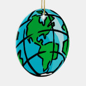Ontdek Nostalgia: Retro Wereldbol Ornament (Rechts)