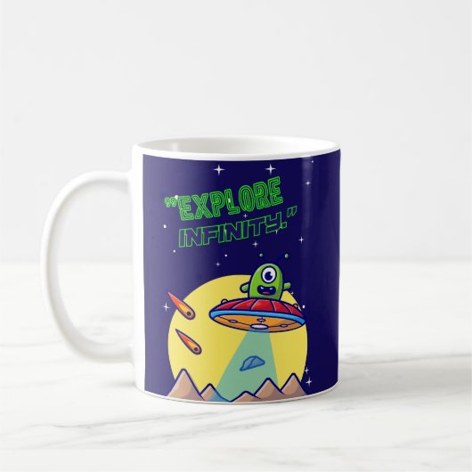 Ontdek oneindigheid koffiemok (Links)