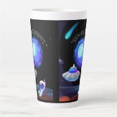 Ontdek Oneindigheid Latte Mok (Voorkant)