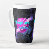 Ontdek oneindigheid latte mok (Linkerhoek)