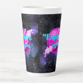 Ontdek oneindigheid latte mok (Voorkant)