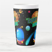 Ontdek oneindigheid latte mok (Voorkant)
