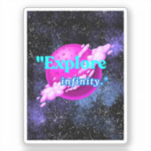 Ontdek oneindigheid sticker (Voorkant)