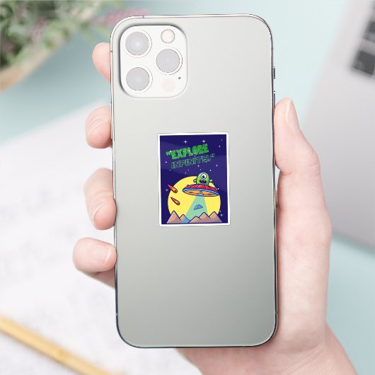 Ontdek oneindigheid sticker (Telefoon)