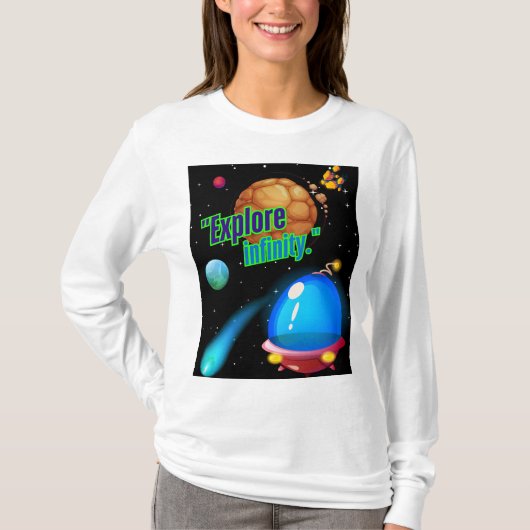 Ontdek oneindigheid t-shirt (Voorkant)