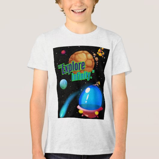 Ontdek oneindigheid Tri-Blend shirt (Voorkant)