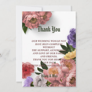 Ontdek ons bedachtzame Thank You Card-Collectie Bedankkaart
