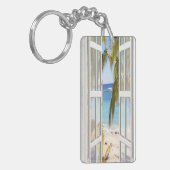 Ontdek ons zomerstrand sleutelhanger (Voorkant Links)