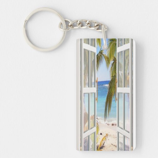 Ontdek ons zomerstrand sleutelhanger (Voorkant)