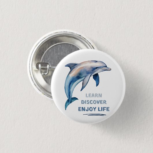 Ontdek Ontdek Geniet van het leven Button (Voorkant /achterkant)