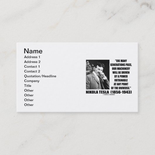 Ontdek onze machine met kracht die op elk visitekaartje (Voorkant)