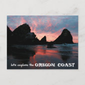 Ontdek Oregon Coast Sunrise Harris Beach Briefkaart (Voorkant)