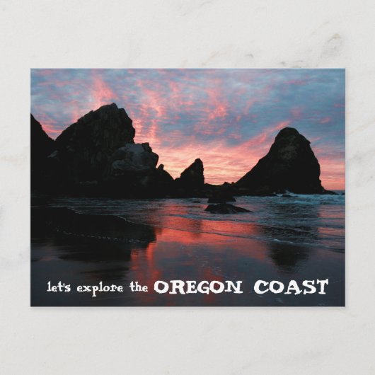 Ontdek Oregon Coast Sunrise Harris Beach Briefkaart (Voorkant)