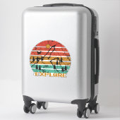 Ontdek outdoor vintage sticker (Koffer)