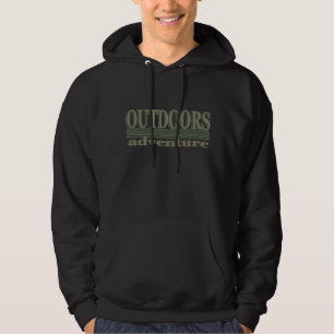 Ontdek outdoor wandelen logo voor wandelaars hoodie