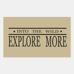 Ontdek outdoor wandelen logo voor wandelaars rechthoekige sticker