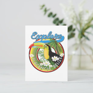 Ontdek Placencia Belize reislogo Briefkaart