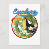Ontdek Placencia Belize reislogo Briefkaart (Voorkant)