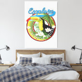 Ontdek Placencia Belize reislogo Canvas Afdruk (Insitu (Slaapkamer))