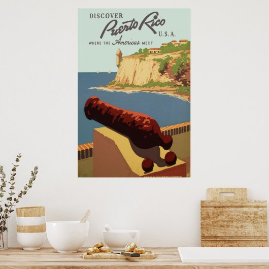Ontdek Puerto Rico Poster (Keuken)