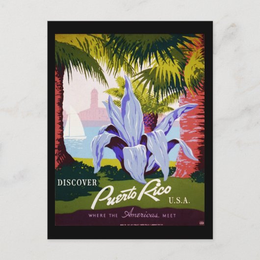 Ontdek Puerto Rico U.S.A. Briefkaart (Voorkant)