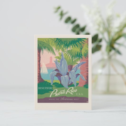 Ontdek Puerto Rico Verenigde Staten | oldtimerreis Briefkaart (Staand voorkant)