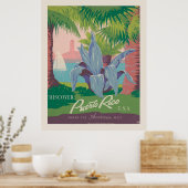 Ontdek Puerto Rico Verenigde Staten | oldtimerreis Poster (Keuken)
