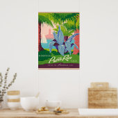 Ontdek Puerto Rico Vintage Travel Art Poster (Keuken)
