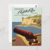  ontdek Puerto Rico WPA-reizen Briefkaart (Voorkant / Achterkant)