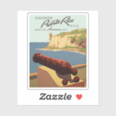 ontdek Puerto Rico WPA-reizen Sticker (Vel)