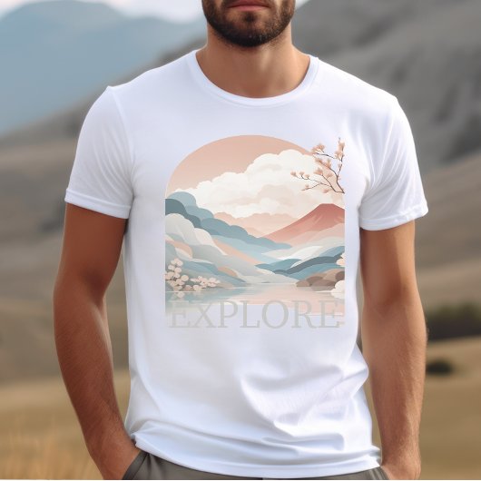 Ontdek Reizen Avontuur Landschap Graphic T-shirt