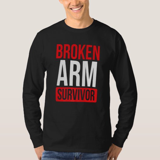 Ontdek snel de gebroken arm die zich herstelt en m t-shirt (Voorkant)